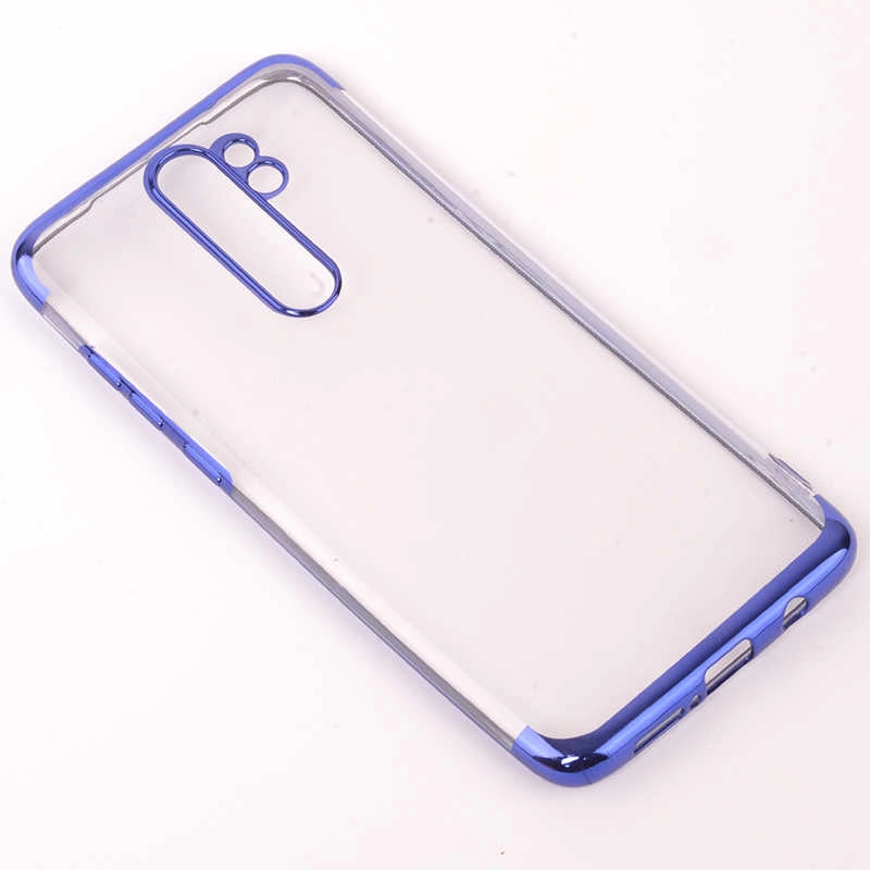 Xiaomi Uyumlu  Redmi Note 8 Pro Kılıf Zore Dört Köşeli Lazer Silikon Kapak-Mavi