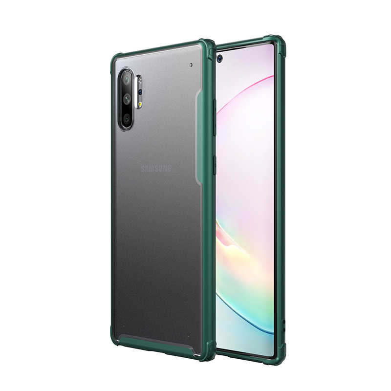 Galaxy Uyumlu Note 10 Plus Kılıf Zore Volks Kapak-Koyu yeşil