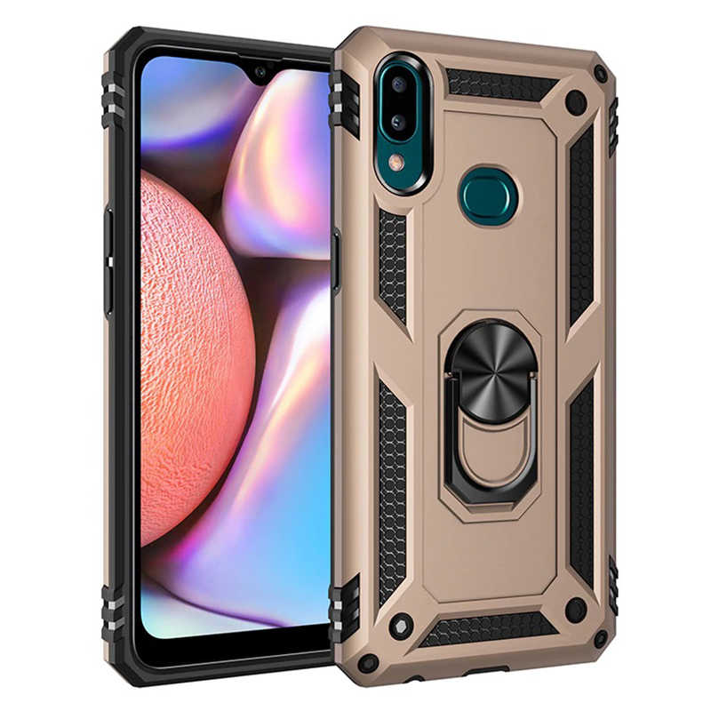 Galaxy Uyumlu A10S Kılıf Zore Vega Kapak-Gold
