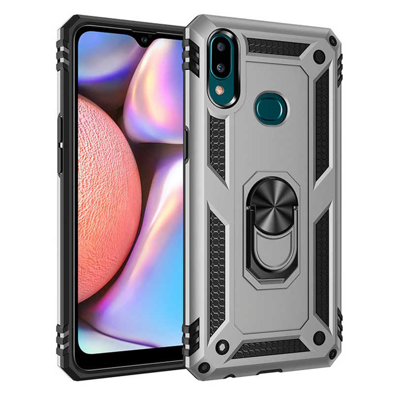 Galaxy Uyumlu A10S Kılıf Zore Vega Kapak-Gri