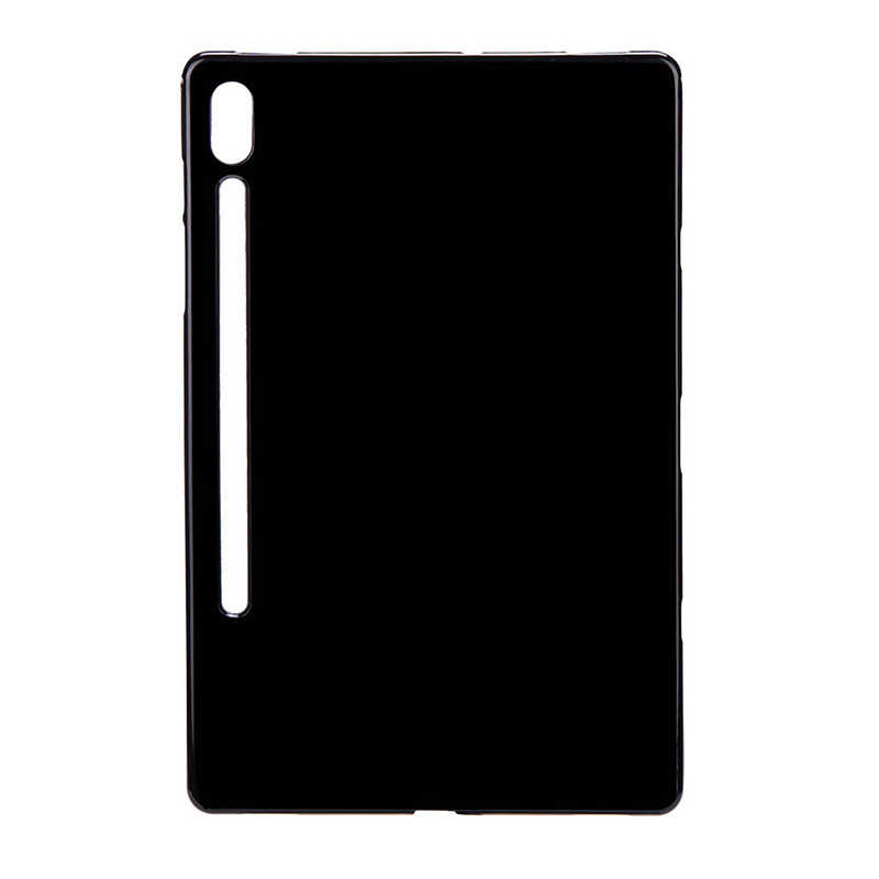 Galaxy Uyumlu Tab S6 T860 Kılıf Zore Tablet Süper Silikon Kapak-Siyah
