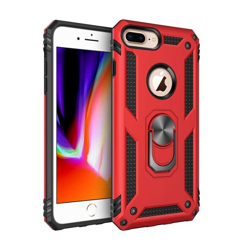 iPhone Uyumlu 7 Plus Kılıf Zore Vega Kapak-Kırmızı