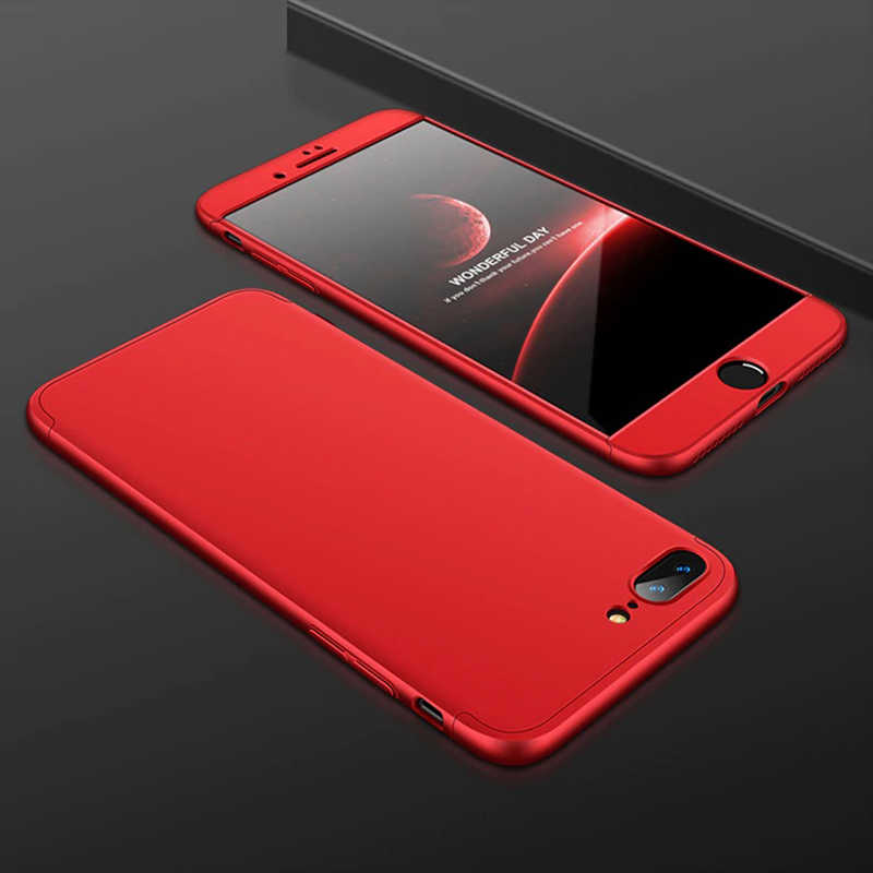 iPhone Uyumlu 8 Plus Kılıf Zore Ays Kapak-Kırmızı
