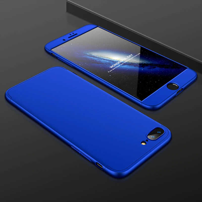 iPhone Uyumlu 8 Plus Kılıf Zore Ays Kapak-Mavi