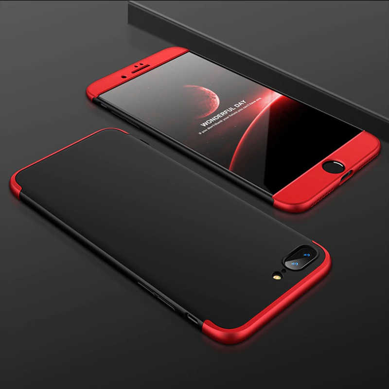 iPhone Uyumlu 8 Plus Kılıf Zore Ays Kapak-Siyah-kırmızı
