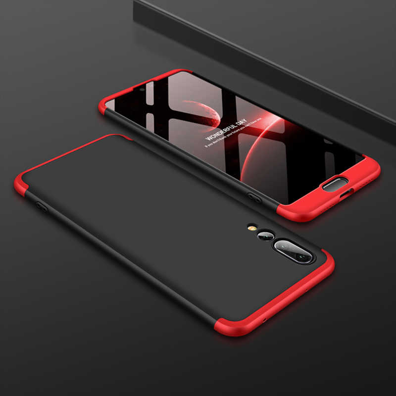 Huawei Uyumlu P20 Pro Kılıf Zore Ays Kapak-Siyah-kırmızı