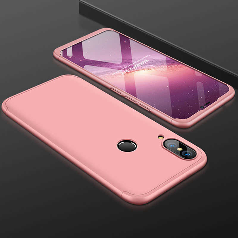 Huawei Uyumlu Y7 Prime 2019 Kılıf Zore Ays Kapak-Rose gold