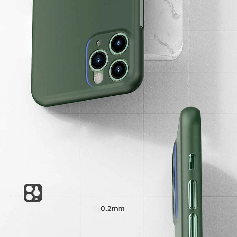 iPhone Uyumlu 11 Pro Max Kılıf Zore 1.Kalite PP Silikon-Beyaz