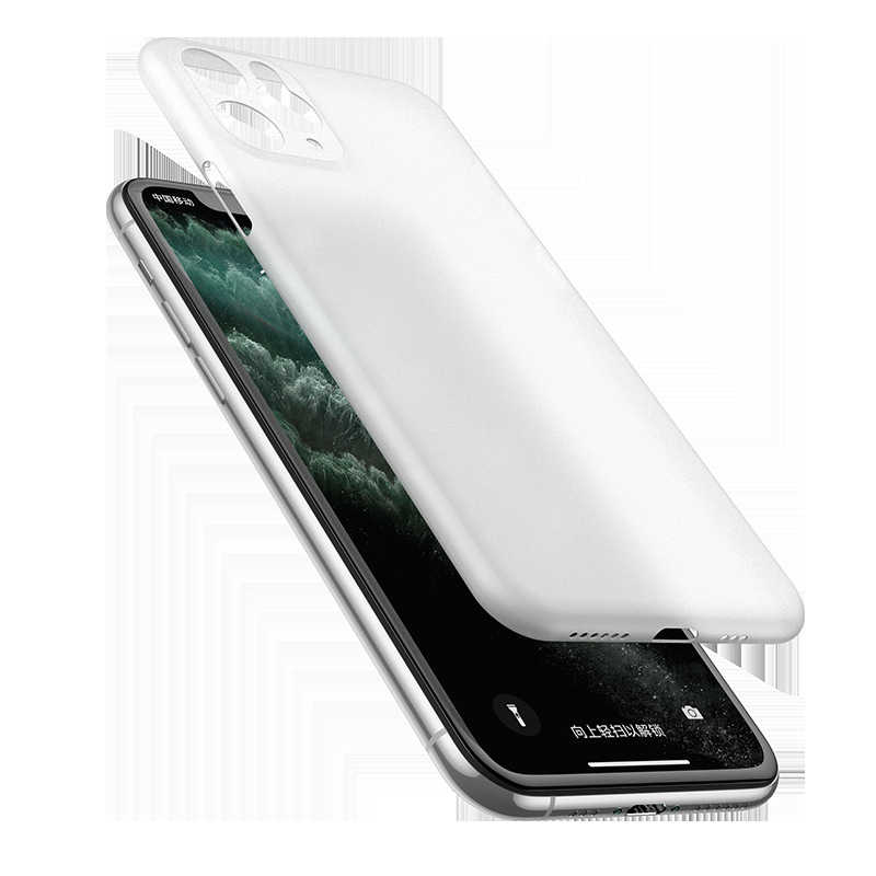 iPhone Uyumlu 11 Pro Max Kılıf Zore 1.Kalite PP Silikon-Beyaz