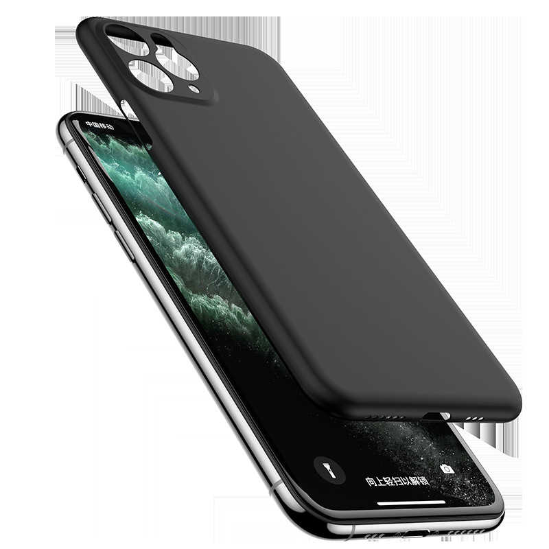 iPhone Uyumlu 11 Pro Max Kılıf Zore 1.Kalite PP Silikon-Siyah