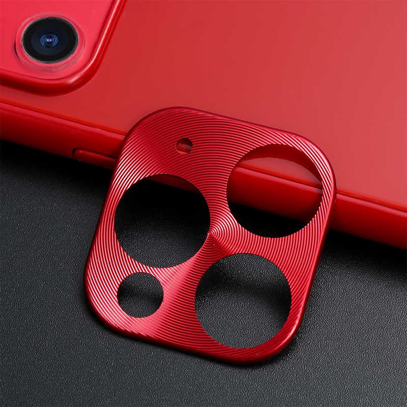 iPhone Uyumlu 11 Pro Max Zore Metal Kamera Koruyucu-Kırmızı