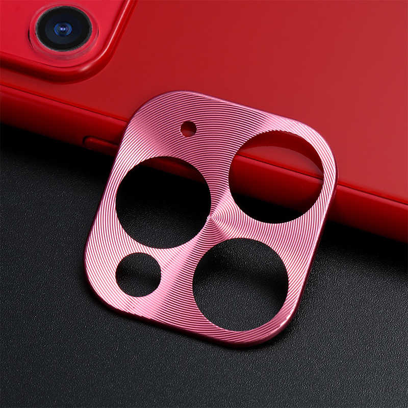 iPhone Uyumlu 11 Pro Max Zore Metal Kamera Koruyucu-Rose gold
