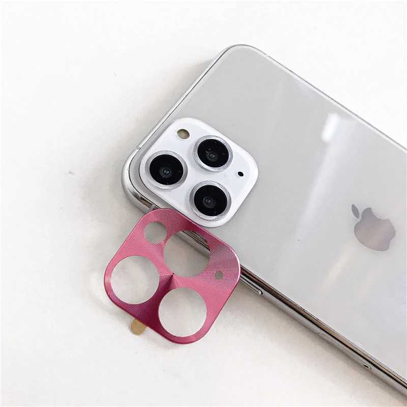 iPhone Uyumlu 11 Zore Metal Kamera Koruyucu-Rose gold
