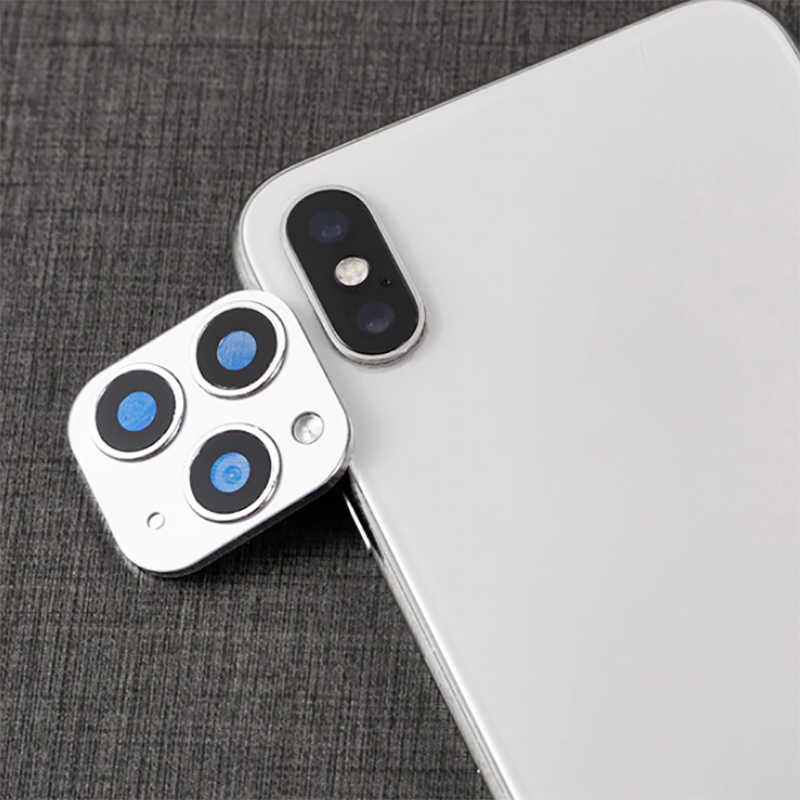 iPhone Uyumlu XS Max 6.5 Zore CP-01 iPhone Uyumlu 11 Pro Max Kamera Lens Dönüştürücü-Beyaz