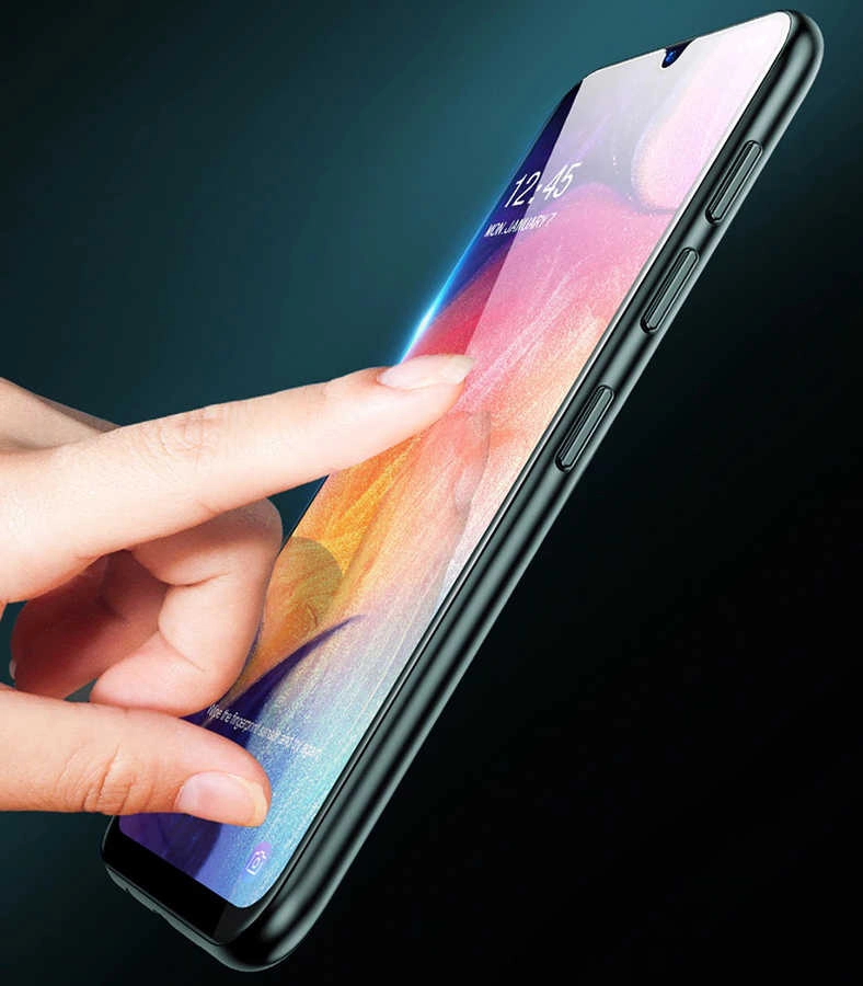Galaxy Uyumlu A20S Zore Kenarları Kırılmaya Dayanıklı Cam Ekran Koruyucu