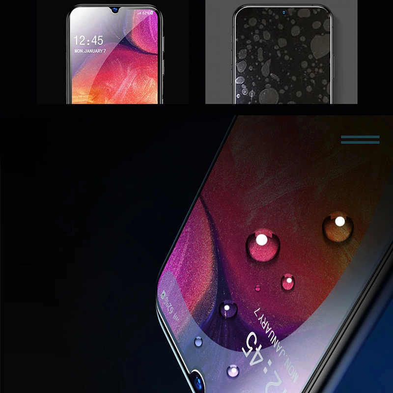 Galaxy Uyumlu A20S Zore Kenarları Kırılmaya Dayanıklı Cam Ekran Koruyucu