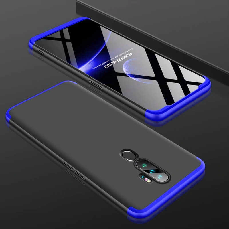 Oppo A5 2020 Kılıf Zore Ays Kapak-Siyah-mavi