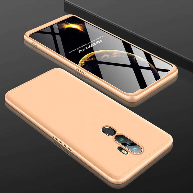 Oppo A9 2020 Kılıf Zore Ays Kapak-Gold