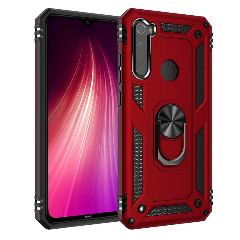 Xiaomi Uyumlu  Redmi Note 8 Kılıf Zore Vega Kapak-Kırmızı