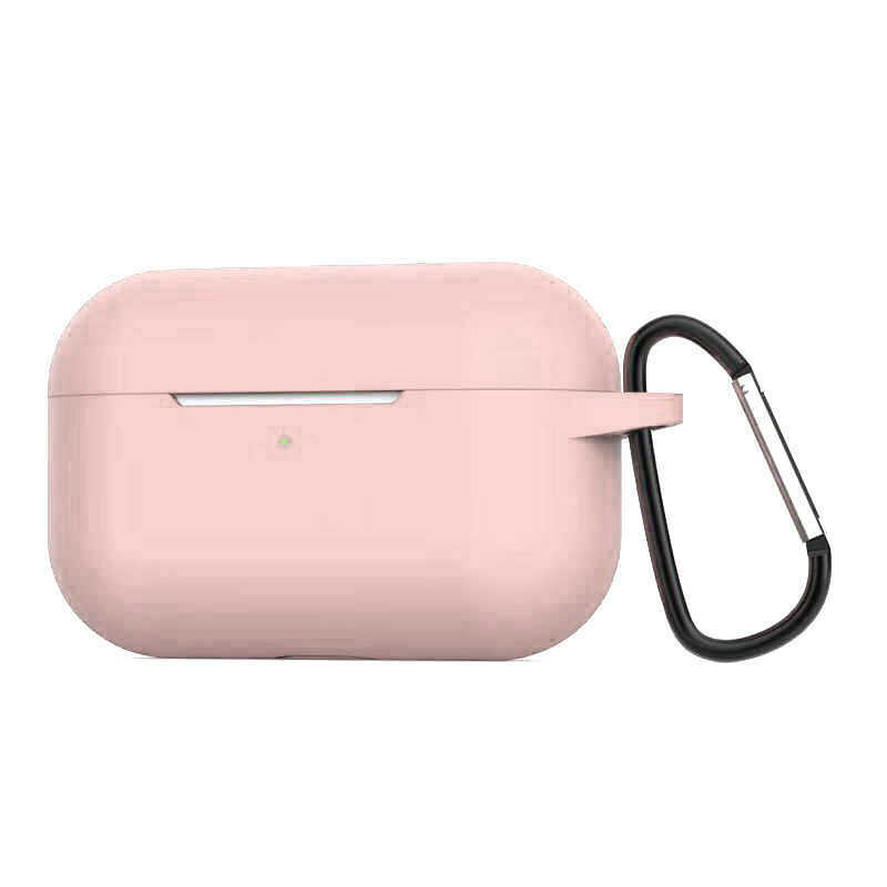 Airpods Uyumlu Pro Kılıf Zore Airbag Silikon-Pembe açık