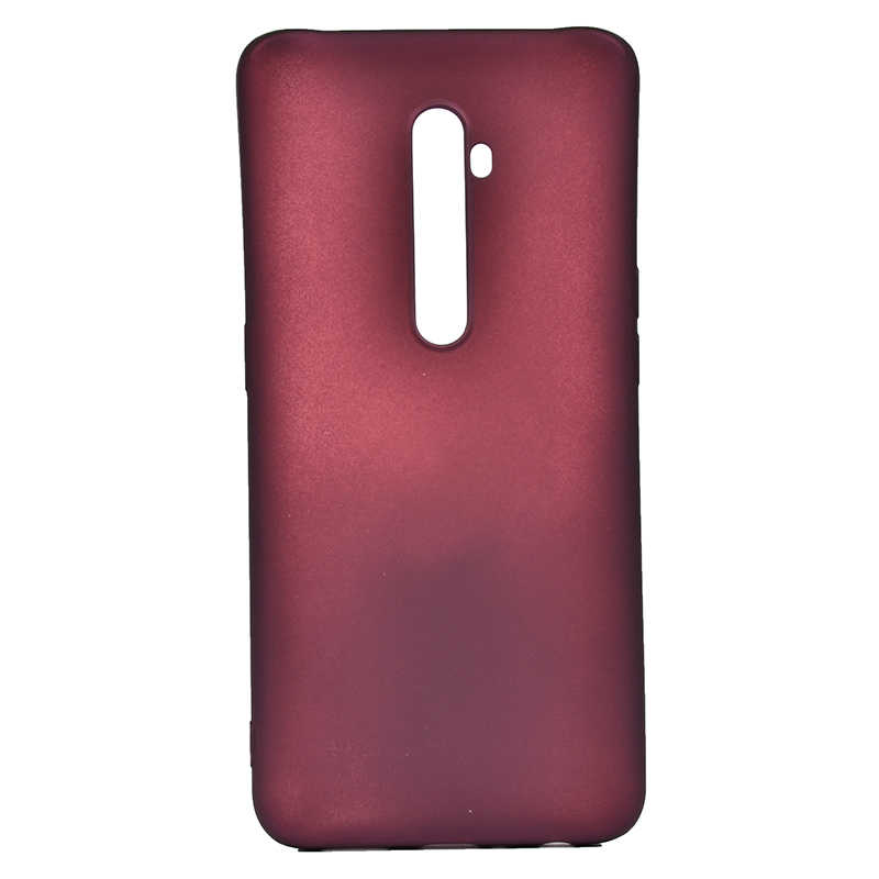Oppo Reno 2 Kılıf Zore Premier Silikon Kapak-Mürdüm