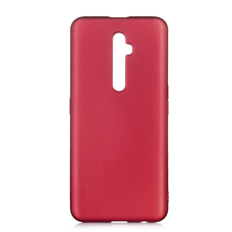 Oppo Reno 2Z Kılıf Zore Premier Silikon Kapak-Mürdüm