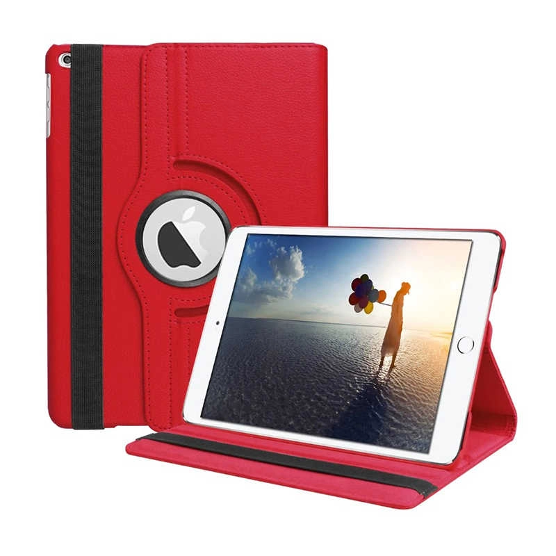 iPad Uyumlu 10.2 (8.Nesil) Zore Dönebilen Standlı Kılıf-Kırmızı
