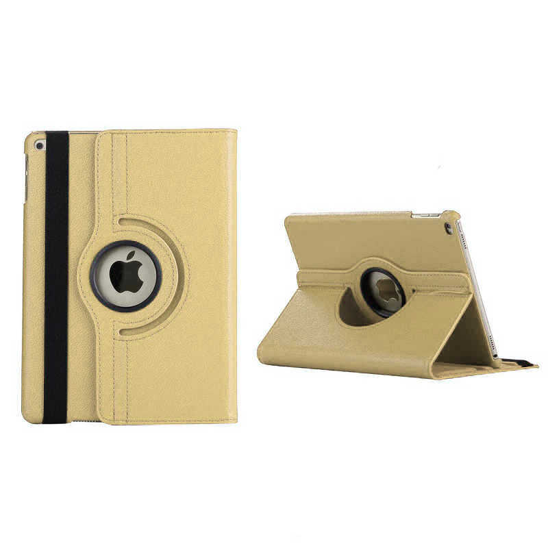 iPad Uyumlu 10.2 (8.Nesil) Zore Dönebilen Standlı Kılıf-Gold