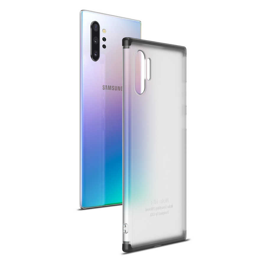 Galaxy Uyumlu Note 10 Plus Kılıf Zore Nili Kapak-Siyah
