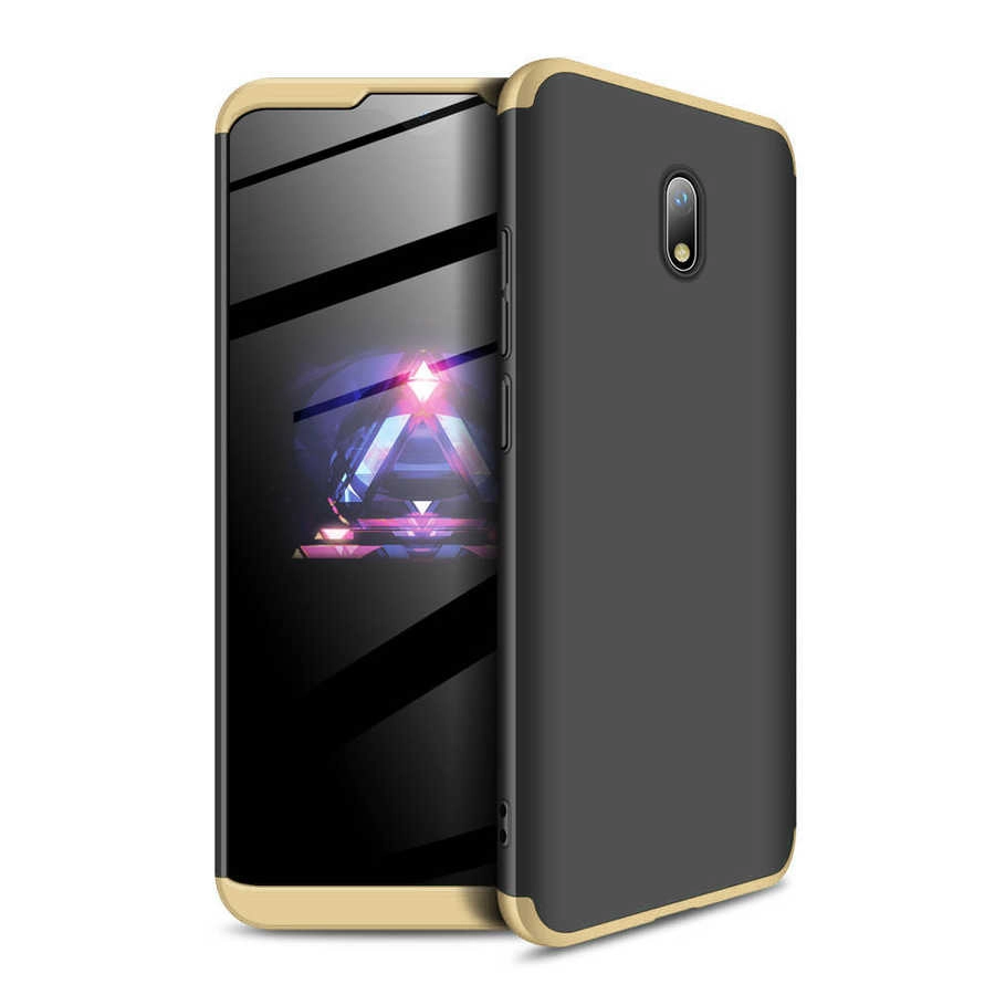 Xiaomi Uyumlu  Redmi 8A Kılıf Zore Ays Kapak-Siyah-gold