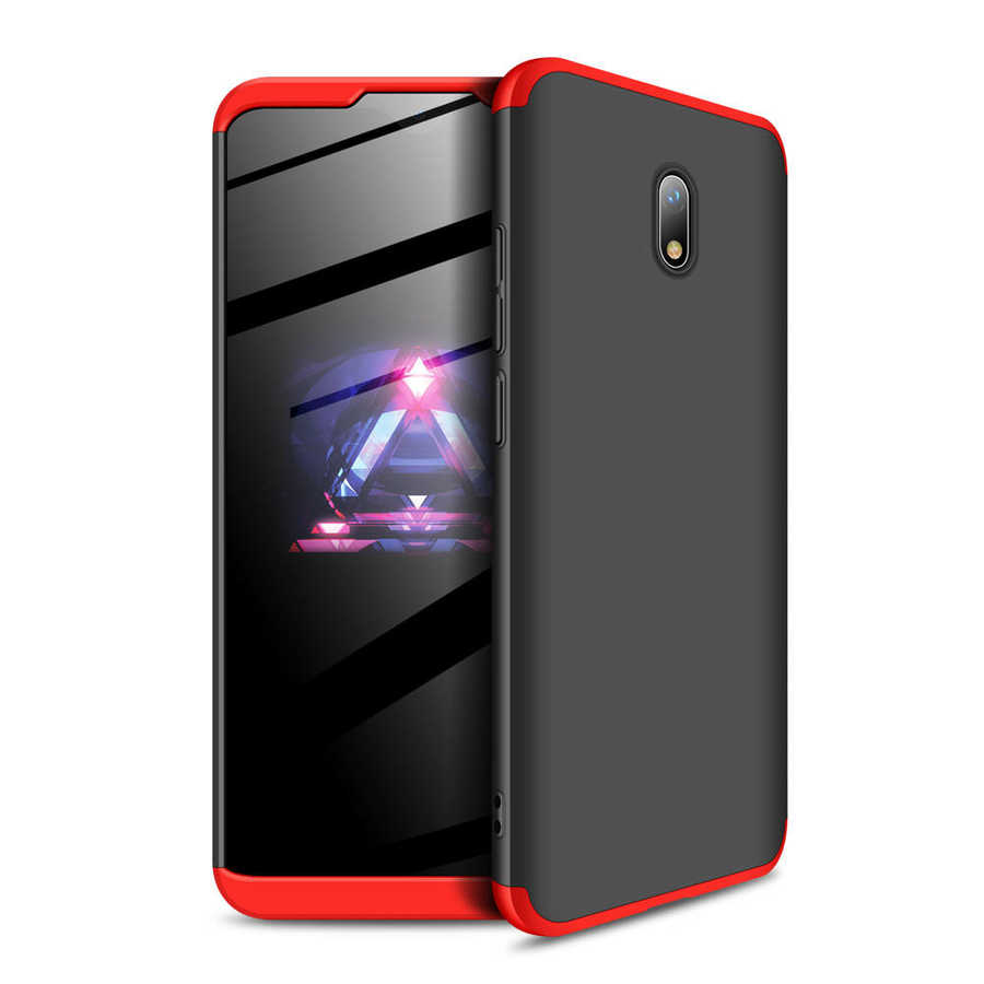 Xiaomi Uyumlu  Redmi 8A Kılıf Zore Ays Kapak-Siyah-kırmızı