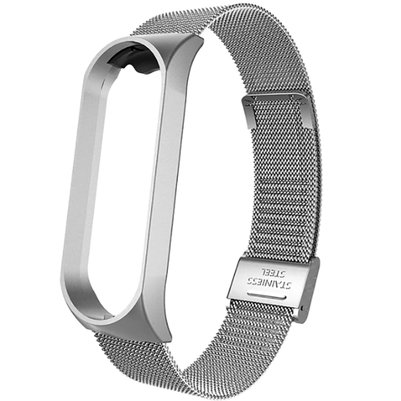 Xiaomi Uyumlu  Mi Band 3 KRD-06 Metal Kordon-Gümüş