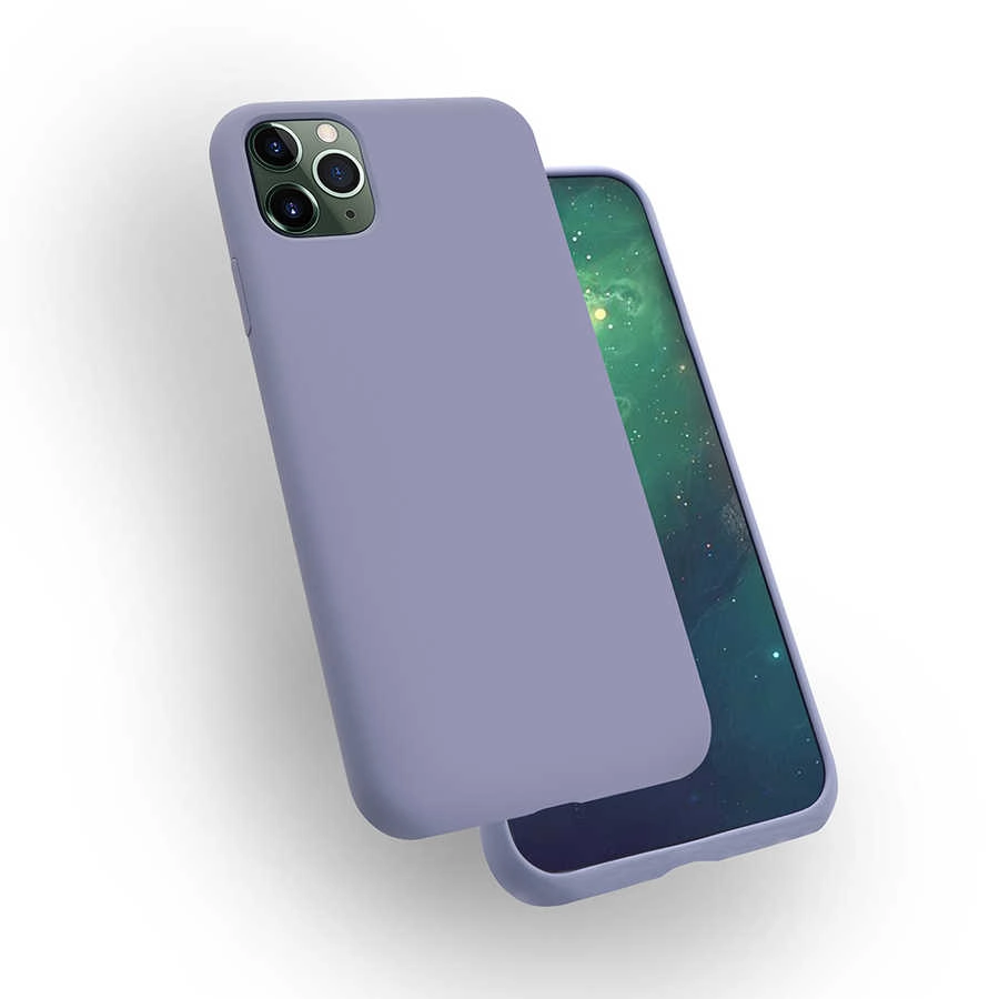 iPhone Uyumlu 11 Pro Kılıf Zore Silk Silikon-Lila