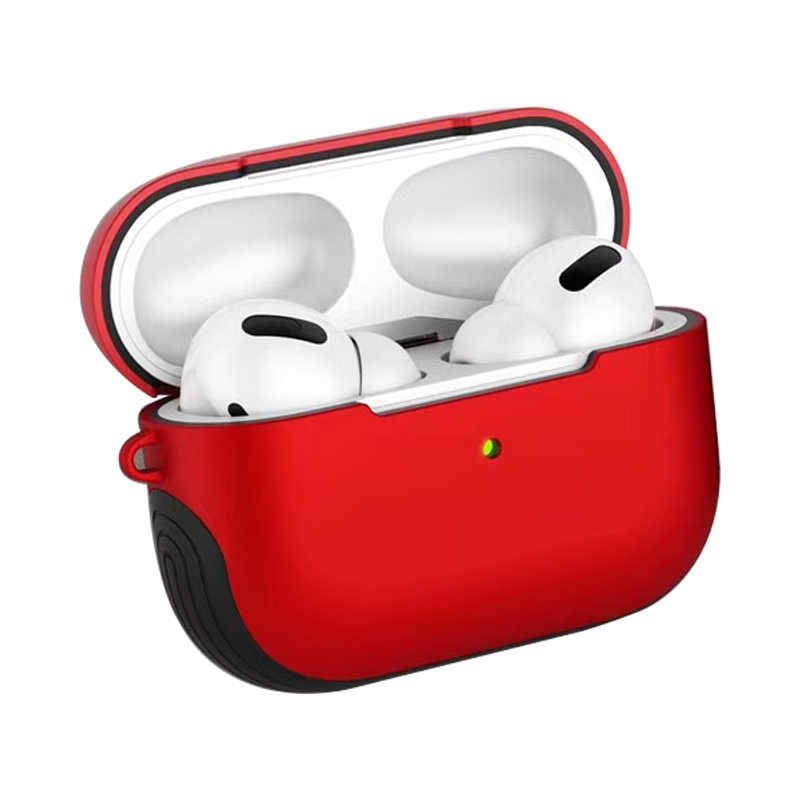 Airpods Uyumlu Pro Kılıf Zore Shockproof Silikon-Kırmızı