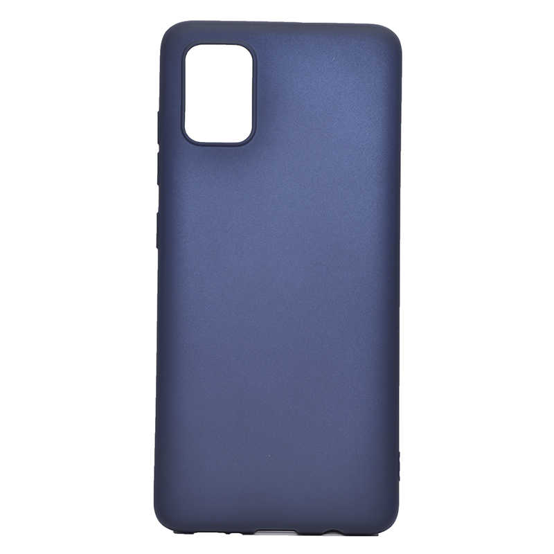 Galaxy Uyumlu A71 Kılıf Zore Premier Silikon Kapak-Lacivert