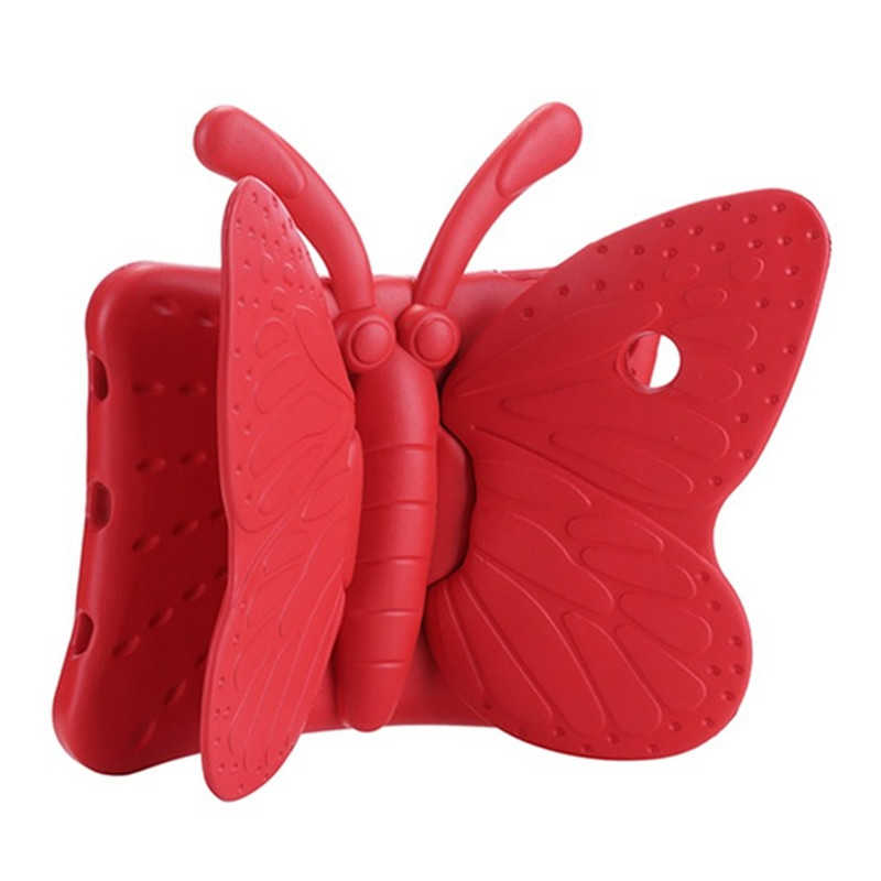 iPad Uyumlu Mini 1 Zore Butterfly Standlı Tablet Kılıf-Kırmızı