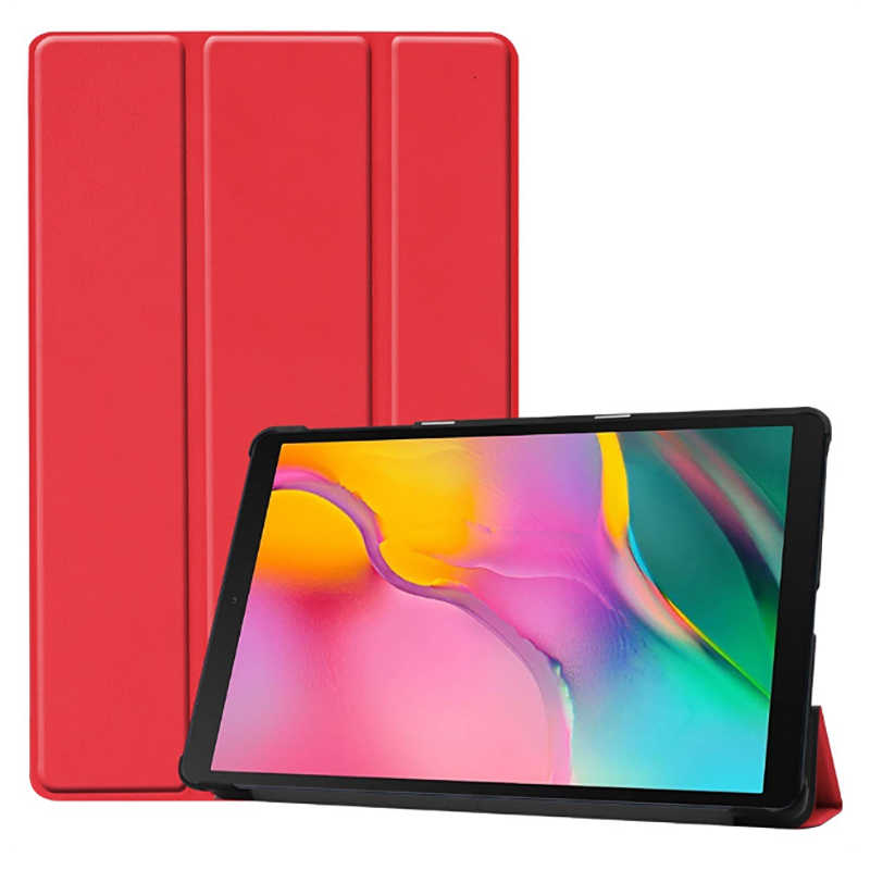 Galaxy Uyumlu Tab A 8.0 (2019) T290 Zore Smart Kapak Standlı 1-1 Kılıf-Kırmızı