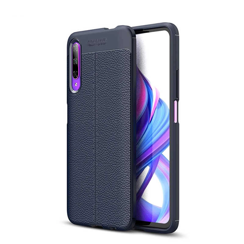 Huawei Uyumlu P Smart Pro 2019 Kılıf Zore Niss Silikon Kapak-Lacivert