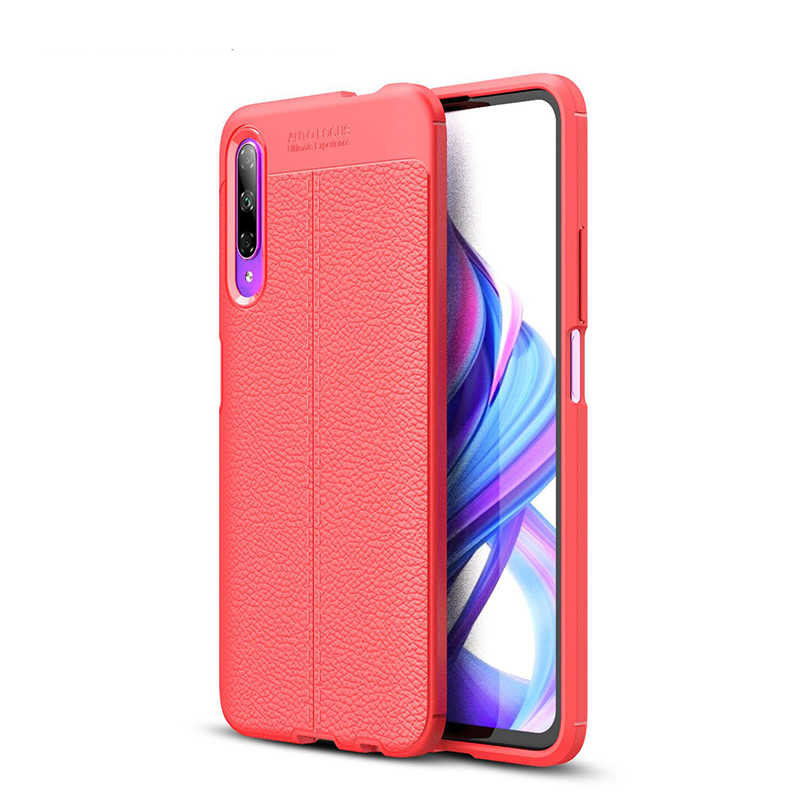 Huawei Uyumlu P Smart Pro 2019 Kılıf Zore Niss Silikon Kapak-Kırmızı