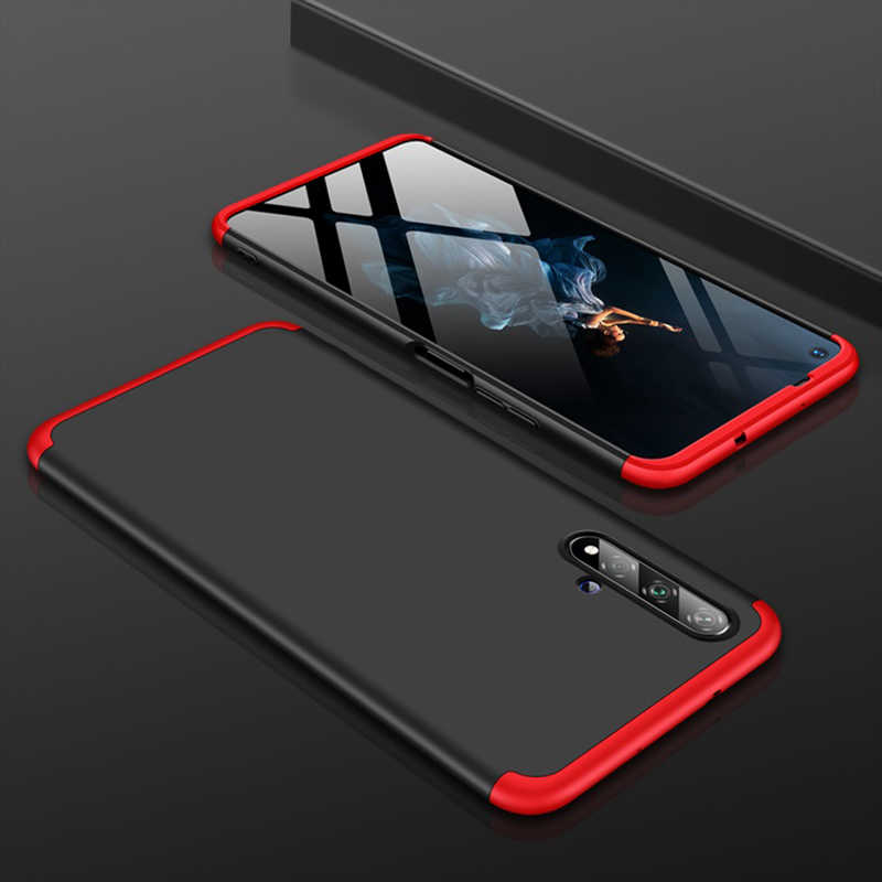 Huawei Uyumlu Honor 20 Kılıf Zore Ays Kapak-Siyah-kırmızı