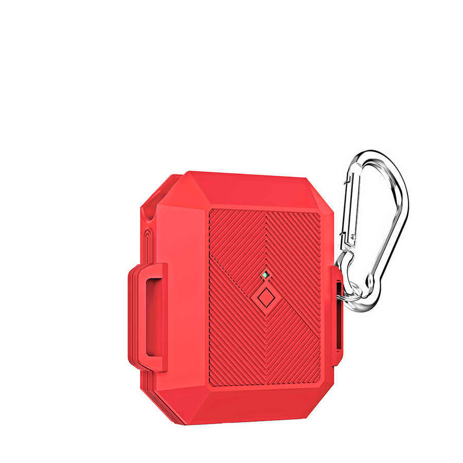 Airpods Uyumlu Kılıf Zore Airbag 09 Silikon-Kırmızı