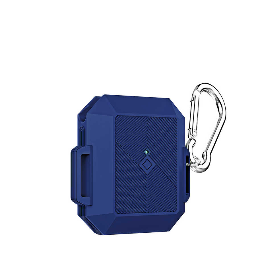 Airpods Uyumlu Kılıf Zore Airbag 09 Silikon-Lacivert