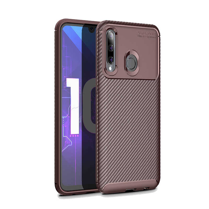 Huawei Uyumlu Honor 20 Lite Kılıf Zore Negro Silikon Kapak-Kahverengi