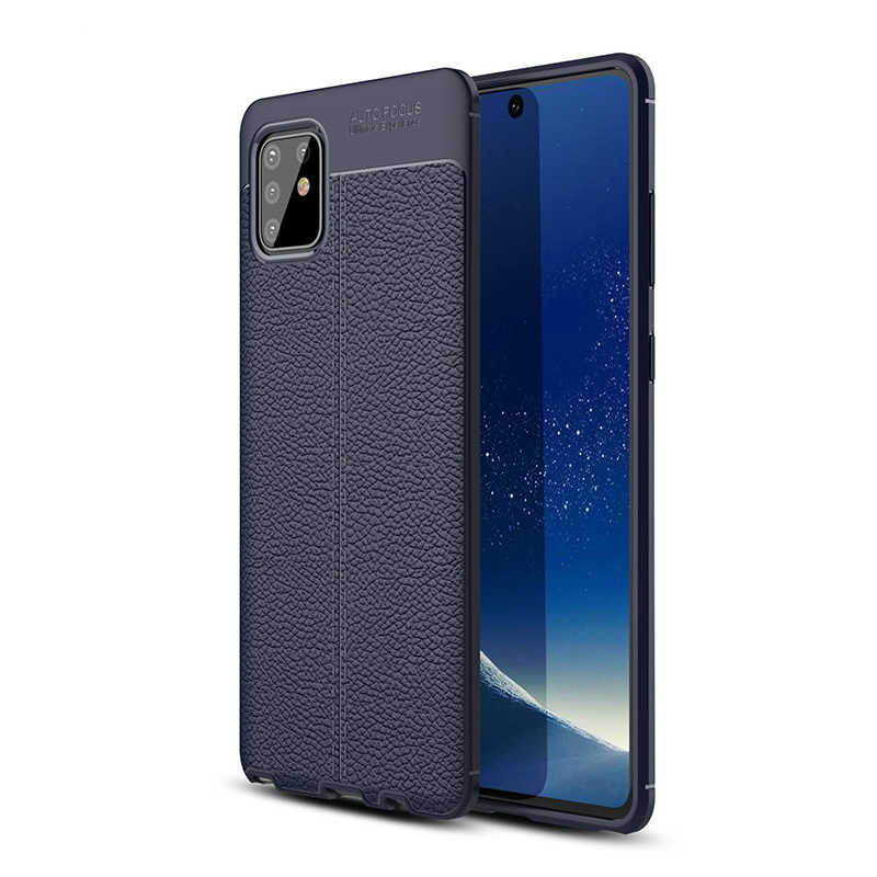 Galaxy Uyumlu A81 (Note 10 Lite) Kılıf Zore Niss Silikon Kapak-Lacivert