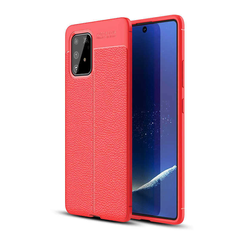 Galaxy Uyumlu A91 (S10 Lite) Kılıf Zore Niss Silikon Kapak-Kırmızı