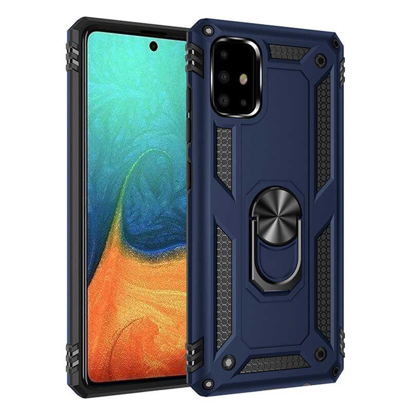 Galaxy Uyumlu A71 Kılıf Zore Vega Kapak-Mavi