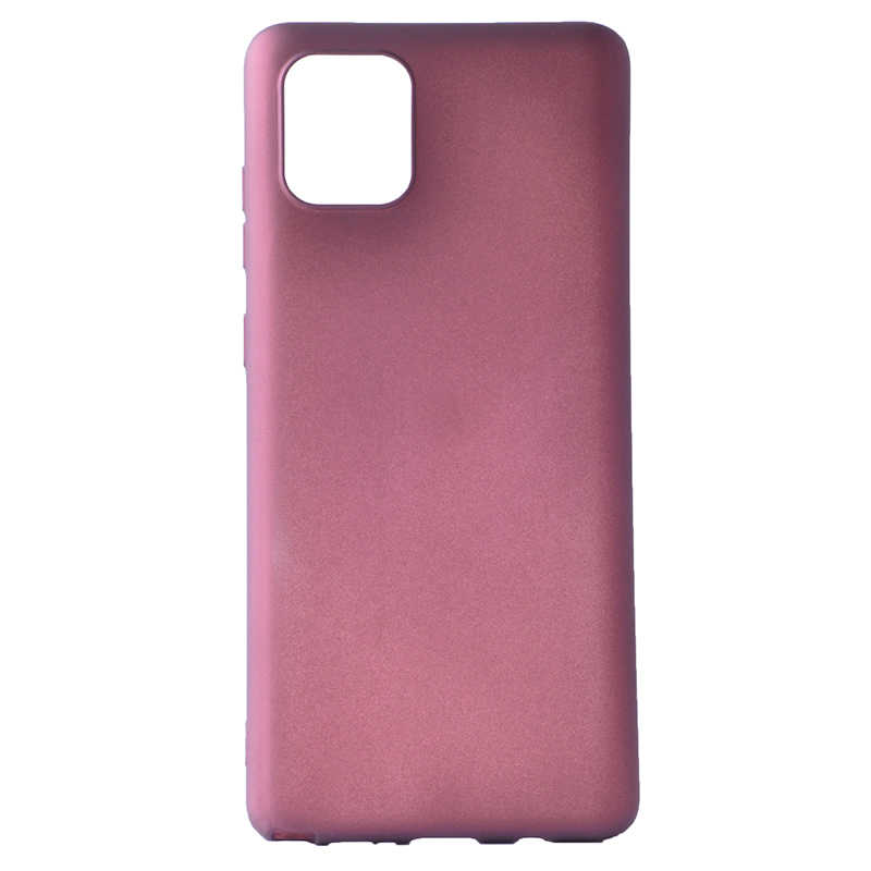 Galaxy Uyumlu A91 (S10 Lite) Kılıf Zore Premier Silikon Kapak-Mürdüm
