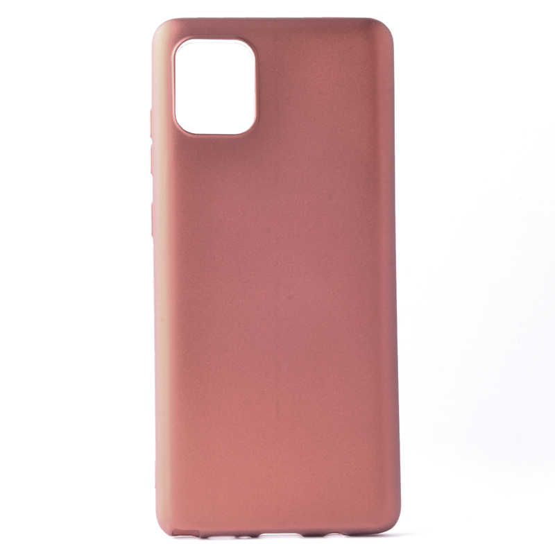Galaxy Uyumlu A91 (S10 Lite) Kılıf Zore Premier Silikon Kapak-Rose gold