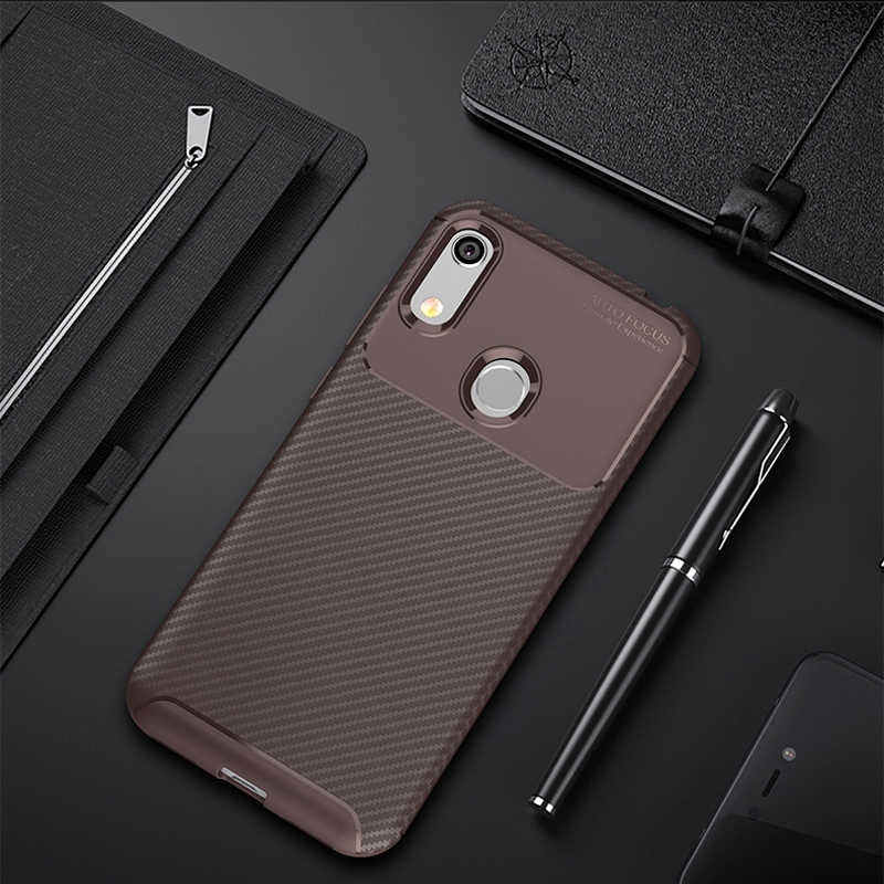 Huawei Uyumlu Y6S 2019 Kılıf Zore Negro Silikon Kapak-Kahverengi