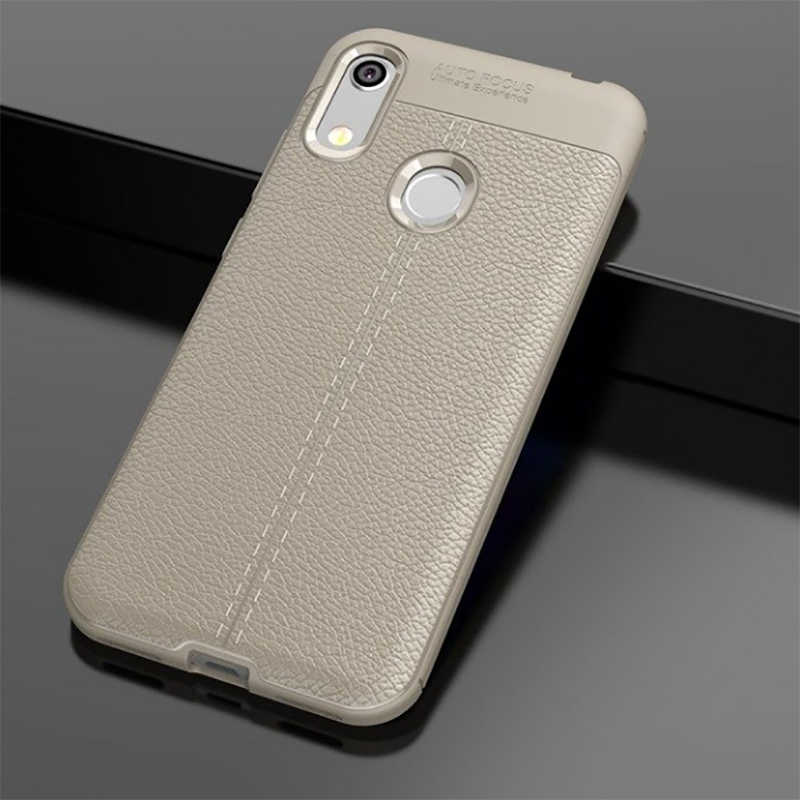 Huawei Uyumlu Y6S 2019 Kılıf Zore Niss Silikon Kapak-Gri